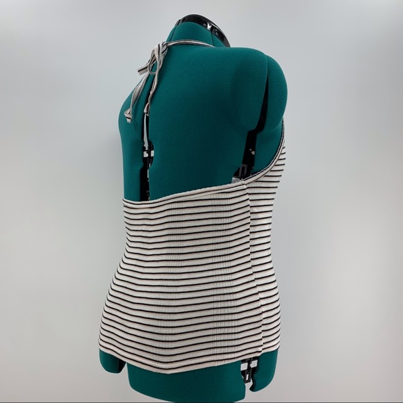 American Eagle Outfitters NWOT Striped Ribbed Knit Halter Top, Large - Picture 7 of 16